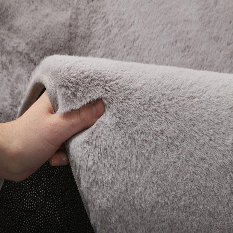 Thick Plush Faux Rabbit Fur Bedroom and Living Room Carpet