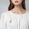 Golden Vintage Guitar Brooch Pin Rhinestone Crystal Musical Instrument Violin Brooch for Men Women Dress Suit Coat Hat