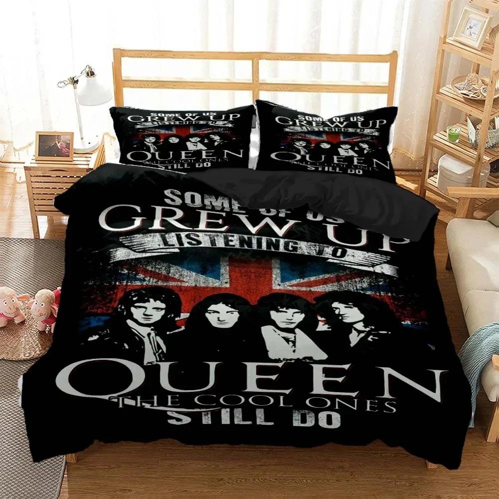 Königin Rockband Digital Printed Bedding for Boys Queen Bedding Set Soft and Comfortable Customized King Size Bedding Set
