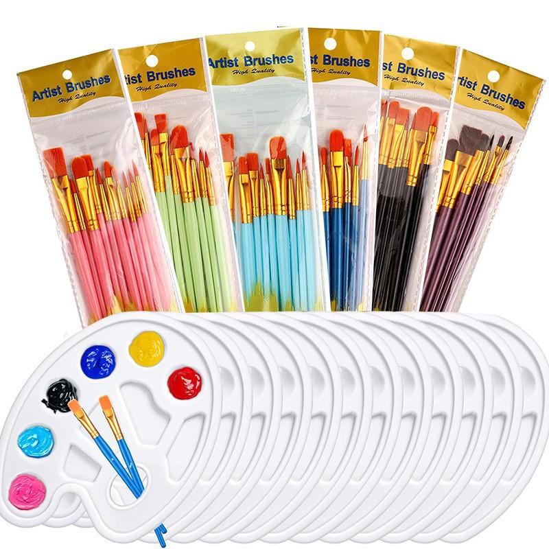 Cross-Border Nylon Paintbrush Set for Art Students - Watercolor, Acrylic, Oil