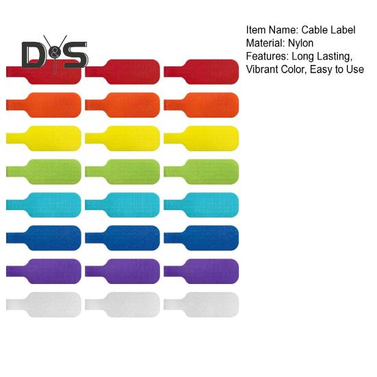 32Pcs Writable Cable Wraps Cord Labels Vibrant Color Reusable Compact Portable Cord Markers Cable Management Tools