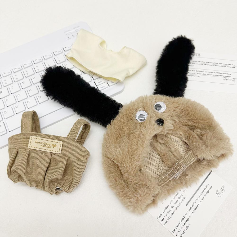 Para 20CM Algodão Boneca Macacão Desenho Animado Boneca de Pelúcia Substituição Roupa Brincando Acessórios Casa Mini Roupas