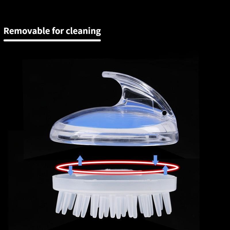 Cristal transparente cabeça massagem shampoo escova pente macio silicone escova de banho purificador lavagem cabelo chuveiro cuidados limpeza suprimentos