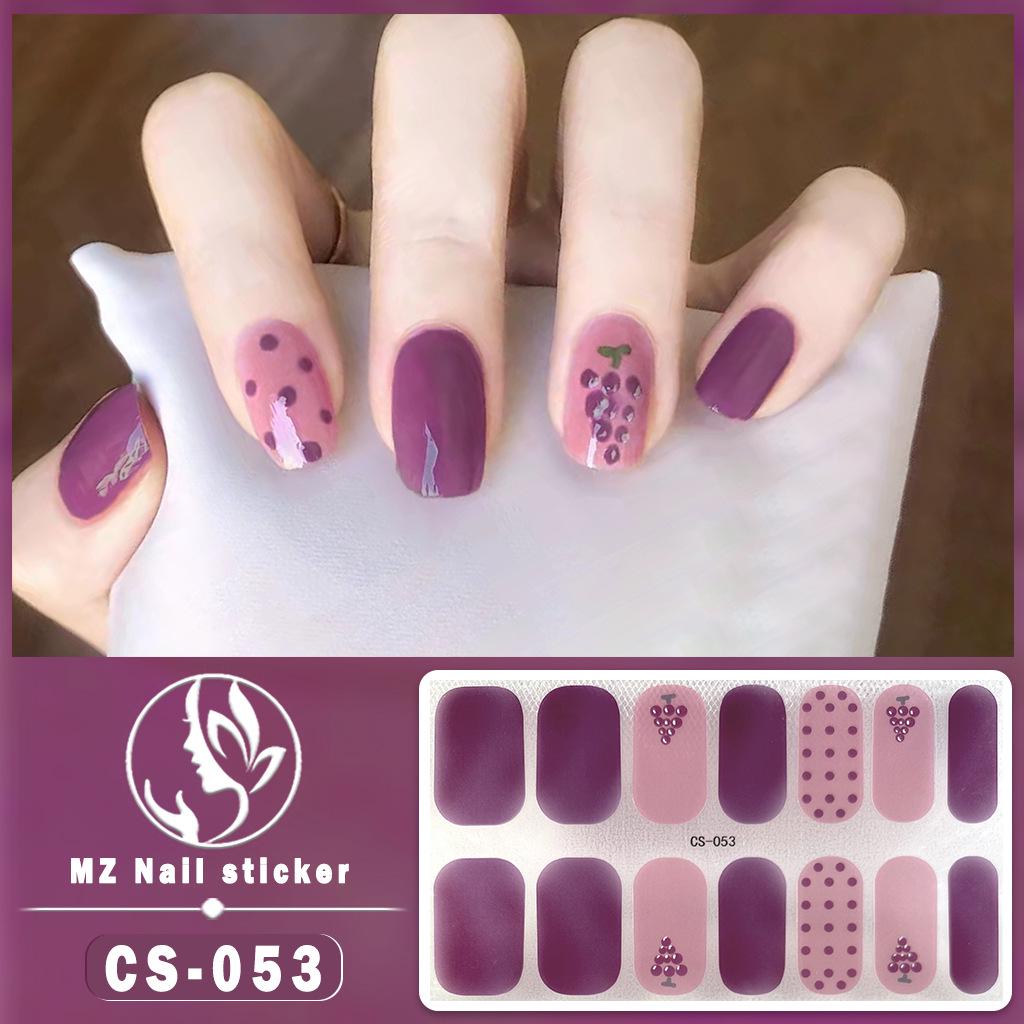 No-Bake Waterproof 3D Detachable Nail Stickers - Long-Lasting Small Fresh Full Nail Art.