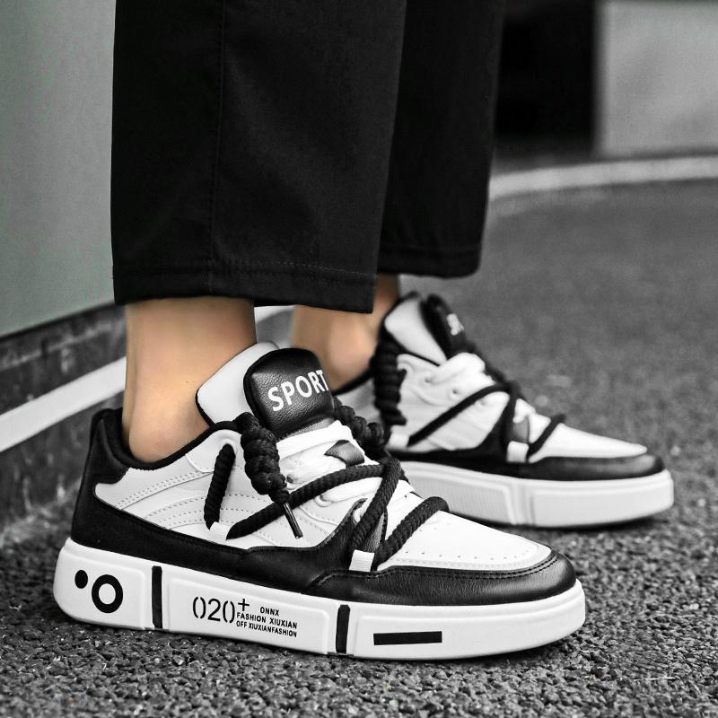 Hot Selling Platform Unisex Board Shoes Streetwear Sneaker Lace-up Design Man Casual Sneaker Comfortable Men Skateboarding Shoes