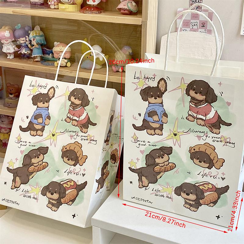 

Милая собака бумажный пакет сумка хозяйственная сумка упаковочная сумка подарочный пакет сумка для хранения подарочная упаковка