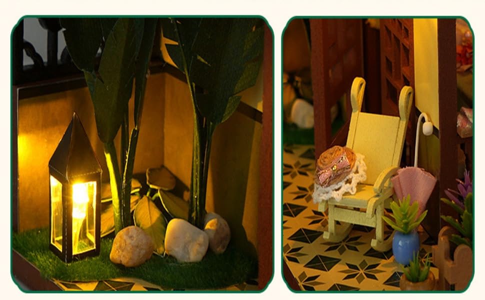 Sofiey Dollhouse DIY Kit Set, Miniature Furniture Craft Kit with Dustproof Case, TD47 [Time Story]