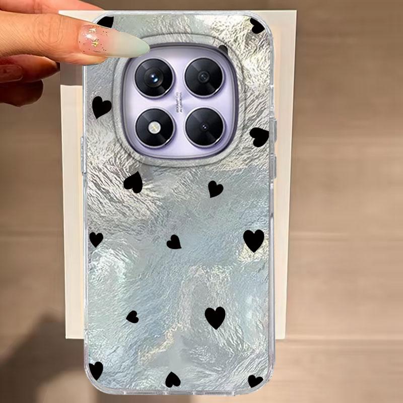 

For Redmi Note 14 13 12 118 9 Pro Max Plus 14S 11S 10S 9S 14C 13C 13 9C A3 10 5G Cute Black Little Love Heart Phone Case Cover Redmi A1