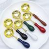 Double-Headed Wax Seal Spoon with Gold & Rose Gold Handles – Wax Melting Accessory for Sealing Stamp.