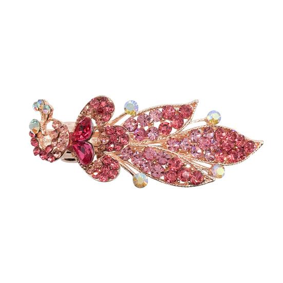 Fashion Women Rhinestone Hair Clip Flower Barrettes Hairpin Spring Headwear