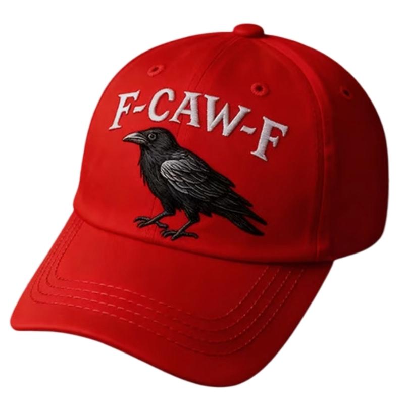 Gothic Baseball Cap with Embroidery Crow Pattern Baseball Hat for Men and Women Comfortable Sport Activity Wear