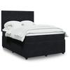 VidaXL Slat Bed Base and Mattress Black 160x200 Cm Velvet, Bed, Platform Bed, Panel Bed, Bedroom Furniture 3292378