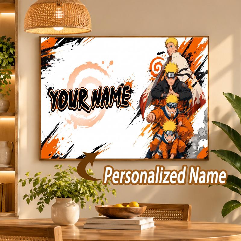 Naruto Uzumaki Custom Name Diamond Painting Personalized 5D Full Drill DIY Diamond Art Home Decor