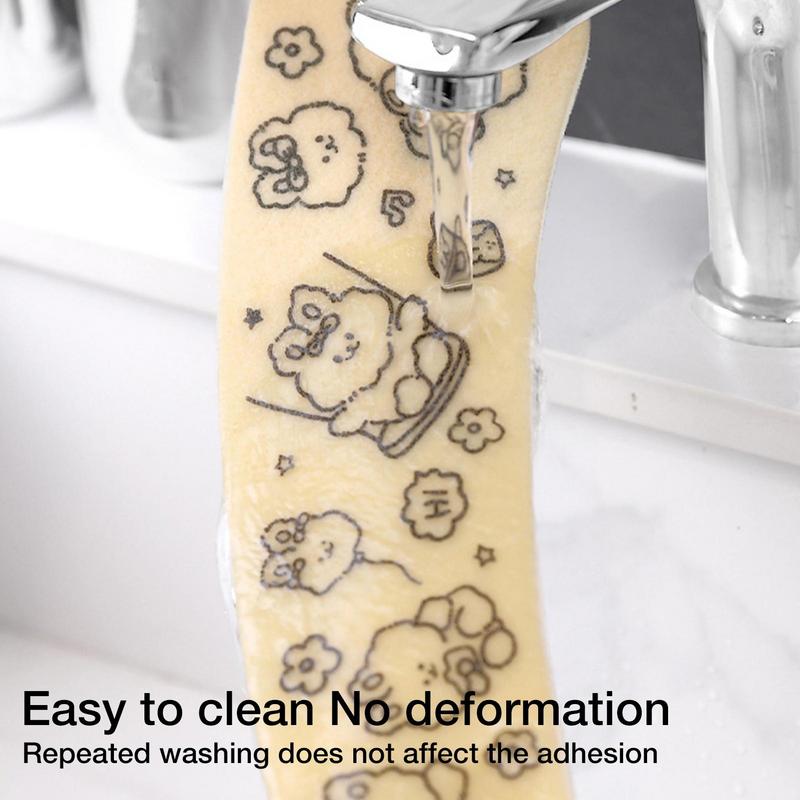 Elongated Toilet Seat Cover Non-Slip Cute Bunny Bathroom Toilet Cushion Self-Adhesive Non-Slip Soft Donut Toilet Seat Cover For