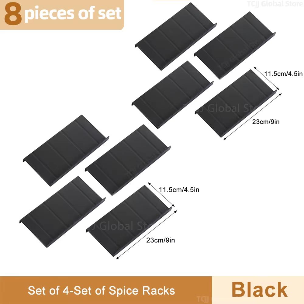 2/4/8 Layers Kitchen Cabinet Seasoning Storage Rack Adjustable Spice Rack Seasoning Bottle Holder Kitchen Pantry Organizer