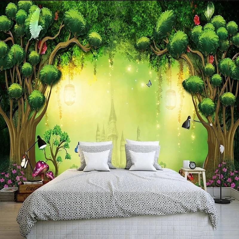 3d Dream Green Forest Wallpaper Castle Fresco Living Room Bedroom Study Background Wall Mural Home Decor
