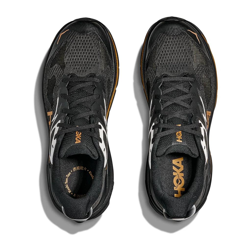 Hoka One One Challenger 8 Comfortable Fit Trail Running Shoes Men Running Shoes Black Gold 1168716-BKGD