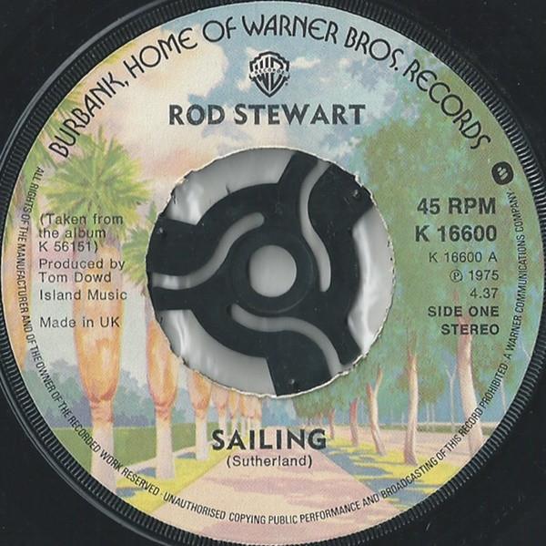 

7inch Record ROD STEWART Sailing K16600 Warner Bros. Re 1975 UK Rock Used