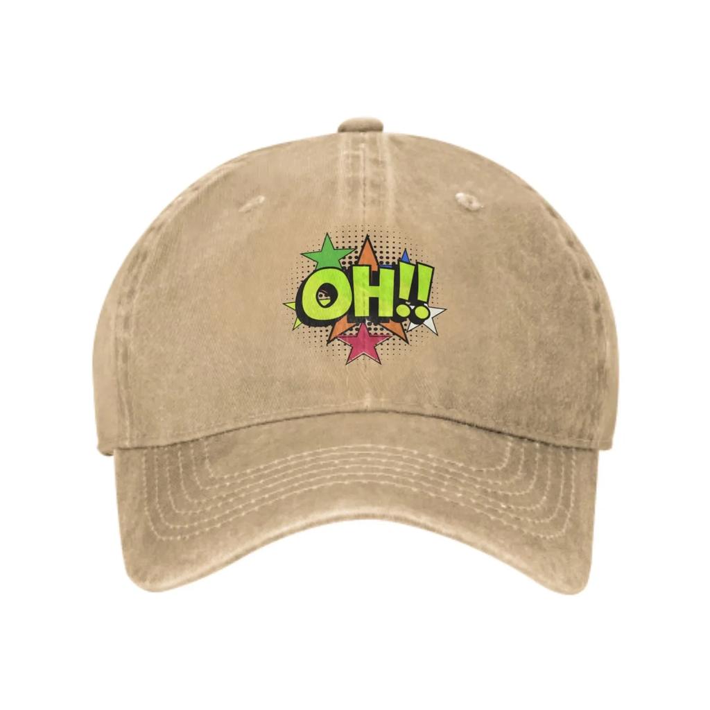 Comic Oh Baseball Caps for Men Women Adjustable Casual Unisex Trucker Hat for Outdoor Activities Fashion Hats