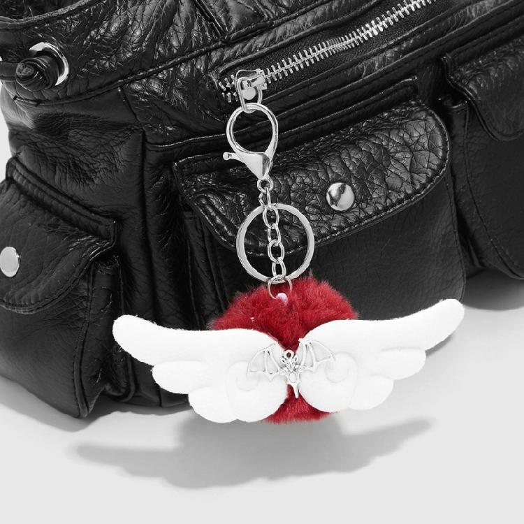 Lovely And Edgy Bat Wing Keychain With Soft Pendant Ideal For Decorating Bags Keys Or Personalize Belongings
