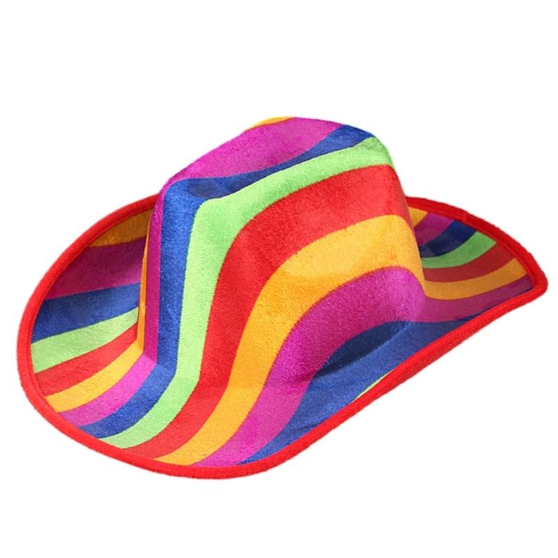 Amusement Park Clown Hat Carnival Men Circus Vintage Hat Party Flat Top Show Style Top Bonnet Men Cosplay Party Hat