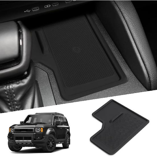 Smabee Center Console Wireless Charging Protective Mat For 2024 2025 Toyota Land Cruiser Prado 250 J250 LC250 Accessories Silicone Non-Slip Pad