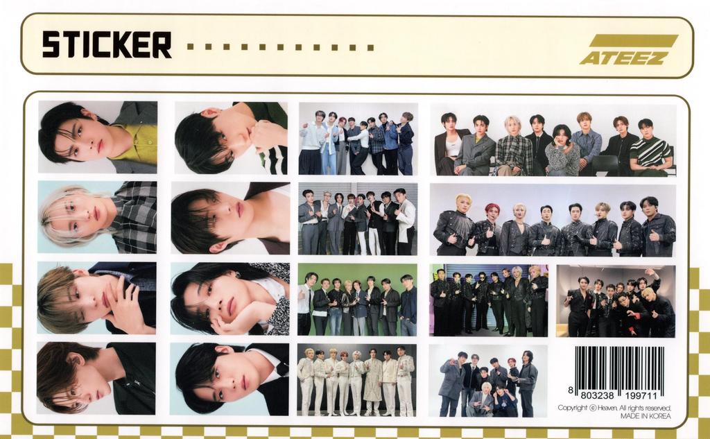 מרצ'נדייז של ATEEZ סט מדבקות לוח שולחני 2026-2027 (שנתיים) + קיי-פופ