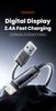 Tookci 2.4A Fast Charging Silicone Data Cable with Digital Display for iPhone 14/13/12
