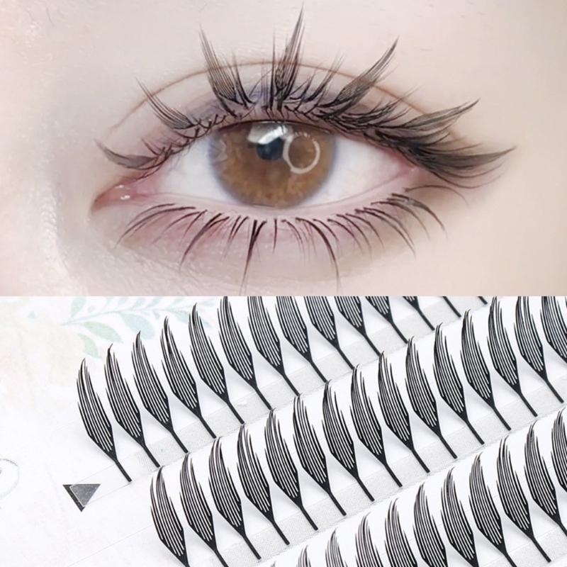 1 Box Anime Style False Lashes with Tapered Tips for a Voluminous and Long Lasting Curls for Beginners or Anime Lover