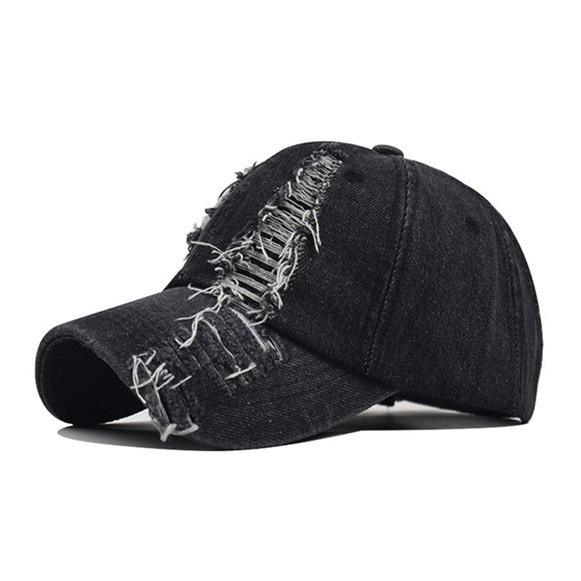 Denim Baseball Caps Personality Ripped Denim Sports Snapback Cap Anti-UV Hats Outdoor Hiking Cap Travel Mountaineering Hat Fashion Hip-Hop Summer
