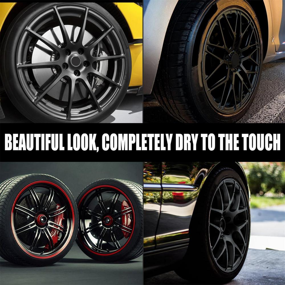 Wheel Rim Repair Kit Automotive Black Alloy Wheel Rims Paint Fill Pen Set Car Wheel Repair Quick Dry Coverage For Black Tire Rim