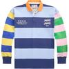 Polo Gestreiftes Logo Gerader Schnitt Langarm-Poloshirt Herren Oberteile Mehrfarbig 710964972-001
