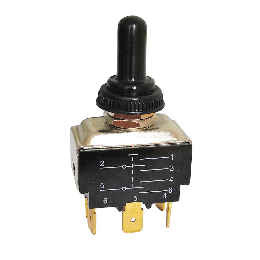 DPDT Toggle Switches with Sheath for Electrical Equipment KEDU HY29D 6 Pins Tab M3.5 Screw