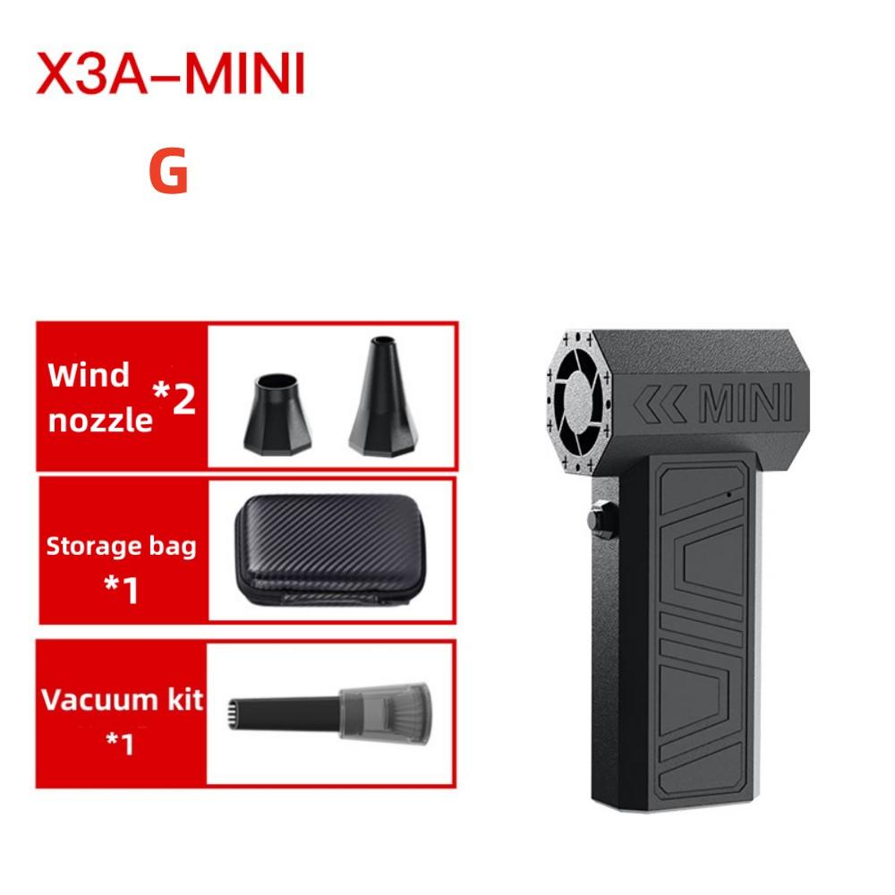 X3-A Blower Mini Turbo Violent Fan Car Electric Air Duster With 2 Nozzles 41m/s Brushless Turbo Jet Blower for Truck Keyboard