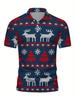 Christmas Print - Men'S Short-Sleeve Polo Shirt - Stylish And Easy Short-Sleeve, Buttoned, Casual Collar Polo Shirt, Fashionable And Versatile,