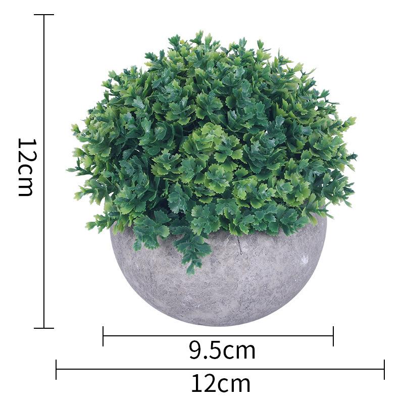 Planta de Simulación Planta en Maceta Decoración de Escritorio de Oficina Adorno de Planta Verde Planta en Maceta Bola de Hierba Planta Verde Milán Eucalipto