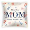 New Mother's Day Pillow Cover, Peach Skin Velvet Cushion Cover, Heart-shaped Letter Sofa Cushion Cover for Home Use