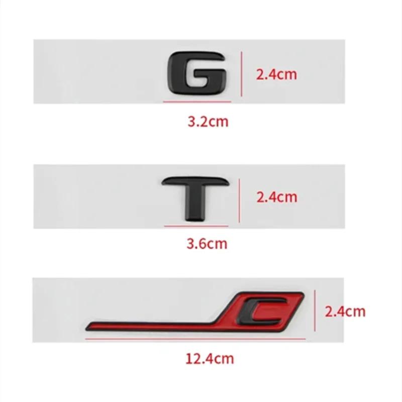 ABS Chrome Glossy Black Letters Car Rear Trunk Badge Logo Emblem For Mercedes-Benz GT GT43 GT50 GT53 GT63S C190 Auto Accessories PL1