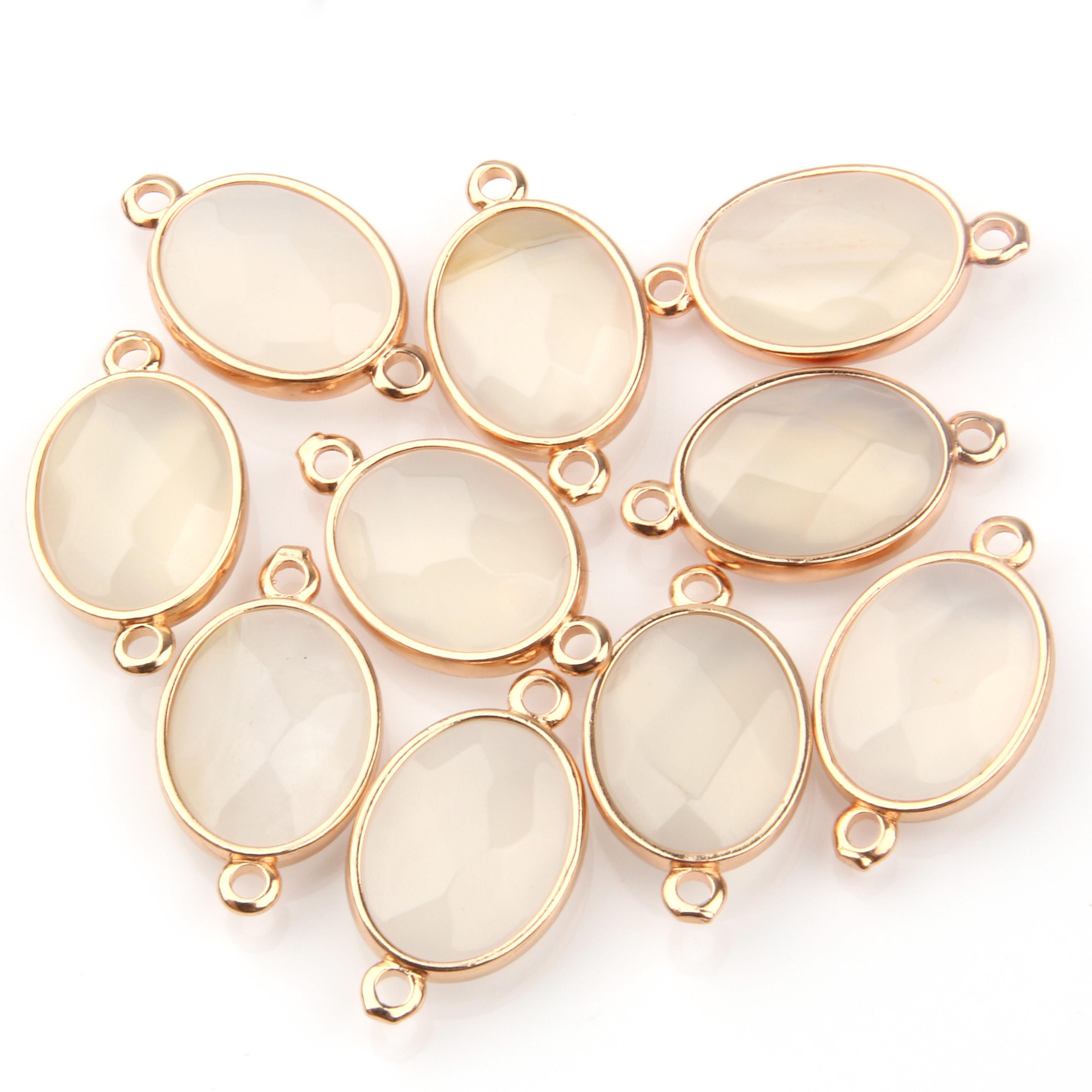 

2 шт., граненый разъем из натурального камня, аметисты/агаты/розовый кварц, разъем для ожерелья, браслета «сделай сам», аксессуар 2pcs