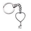 Minimalist Tags Heart Keychain Text Love Theme Key Ring 30mm Ring