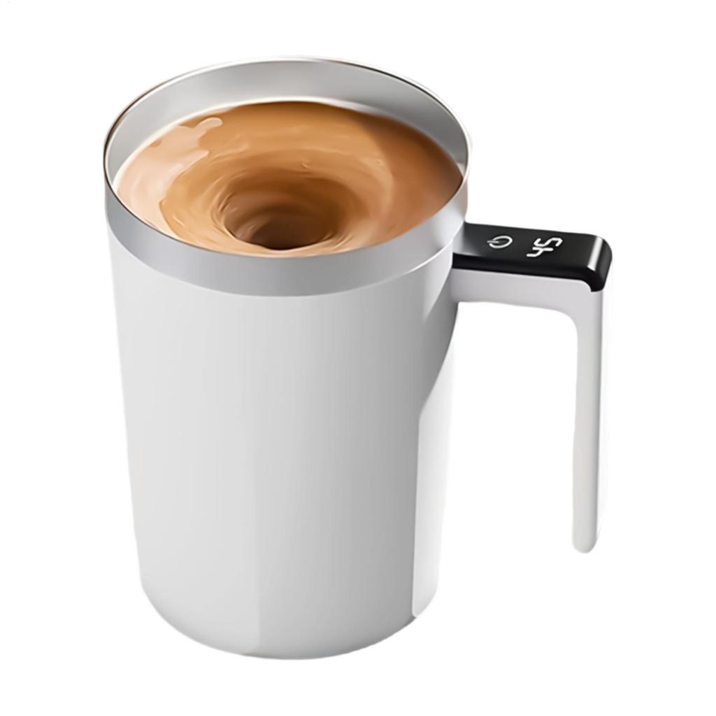 Rechargeable Electric Stirring Mugs Automatic Stirring Cup 400ml Magnetic Mixer Stainless Steel Coffee Mug Rotating Tumbler