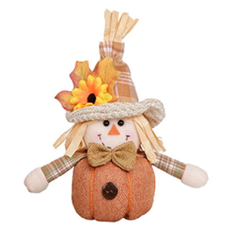 

Плюшевая кукла-пугало, украшение для Хэллоуина, вечеринки в честь Дня благодарения, прочная полиэстеровая ткань, домашний настольный дисплей