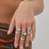 Creative Open Ring Set for Women Wedding Jewelry Trendy Elegant Gold Color Punk Vintage Geometric Adjustable Finger Rings