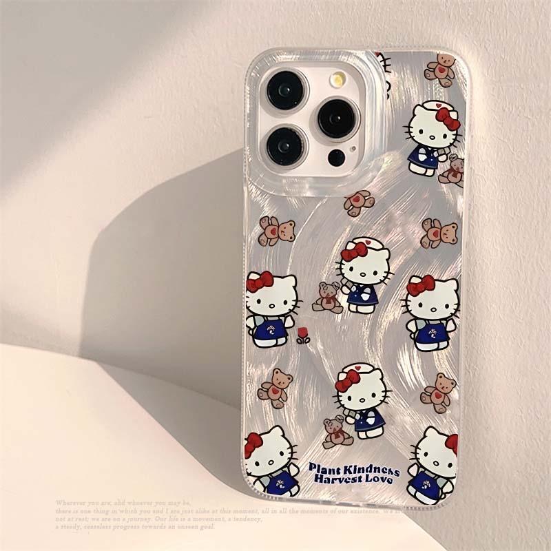 3D Bowknot Hello Kitty Phone Case For Iphone 17 16 Pro Max 17 Air 16e 15 14 13 12 11 Pro Max15 14 Plus X XS Max XR Cover Hard