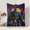 1pc Batman Blanket Lightweight Flannel Throw For Sofa, Bed, Travel, Livingroom, Office, Couch, Chair, And Bed
