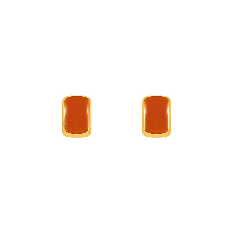 Guli Elegant Square Stud Earrings for Women Autumn and Winter Accessible Luxury Fancy Elegant Earrings New Niche Unique French Style Ear Rings