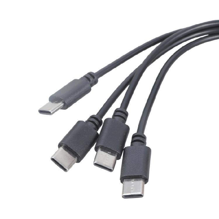 Y Shaped USB C Power Splitter Cable 5V 3A Charging Cord Simultaneous Multi Charging Solution For Travel Home Office