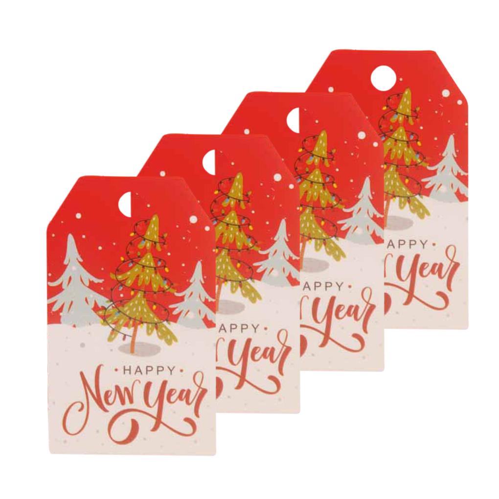 100pcs Merry Christmas Tags Kraft Paper Card Gift Label Tag DIY Hang Tags