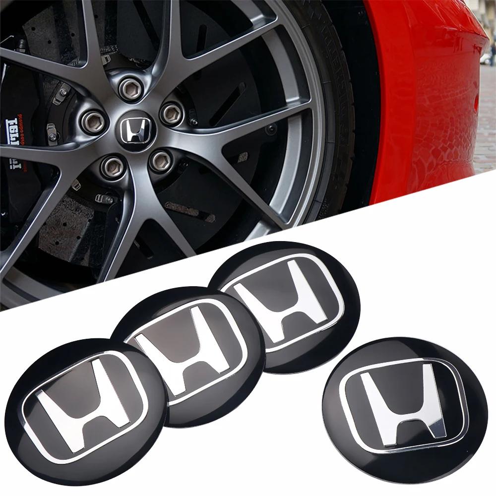 56/60MM 4Pcs Car Wheel Center Hub Caps Auto Exterior Accessories For Honda Civic XR-V HR-V City Accord Odyssey Spirior CRV Jazz