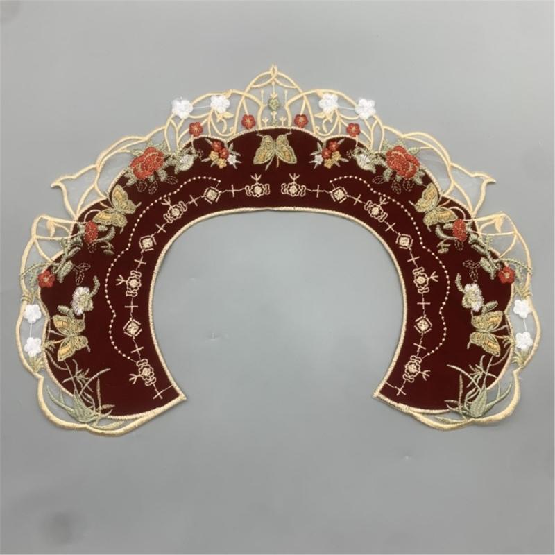 Ажурний Квітковий Дитячий Декоративний Вишитий Комір-Комірчик Квітка Стародавнє Мистецтво Традиційний Ажурний Шалевий Комір-Комірчик